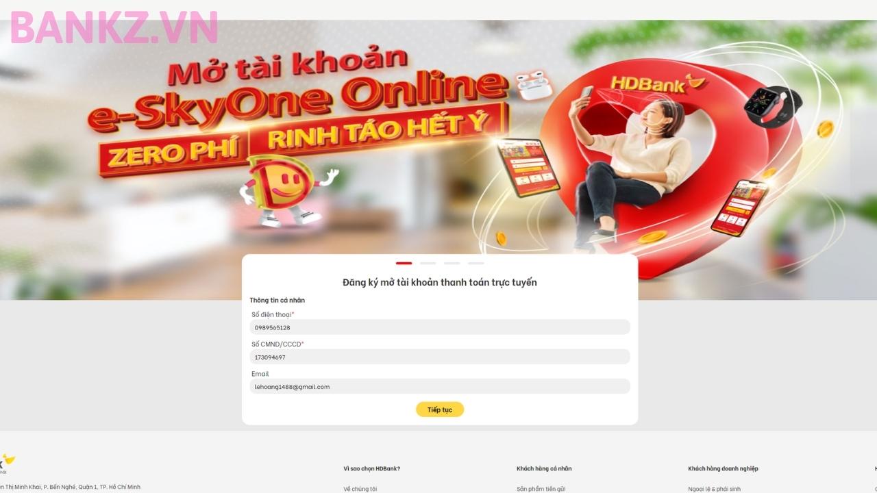 Làm thẻ ATM HHDBank online: 1